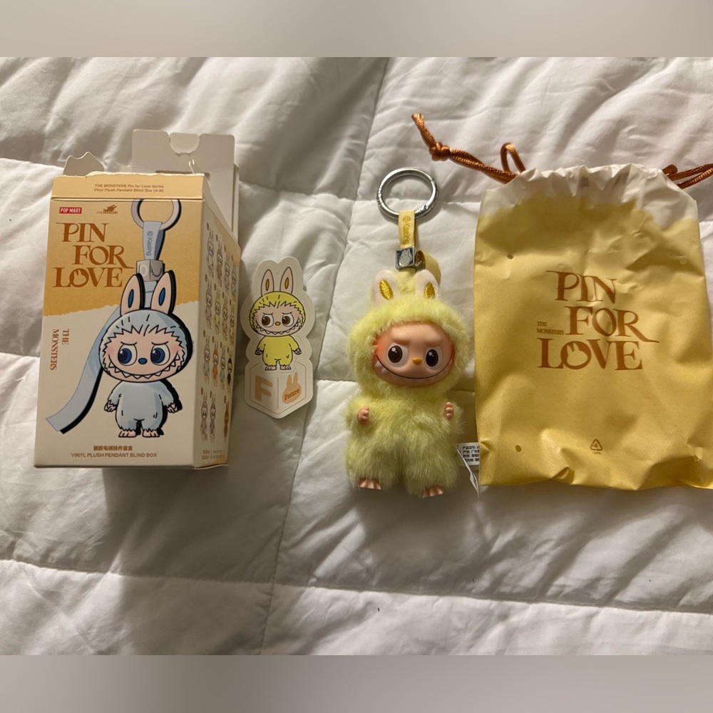 Labubu Pin for Love F Yellow